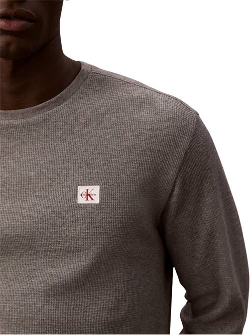 T-shirt a manica lunga con logo Calvin Klein Jeans | LV040EM217P7E
